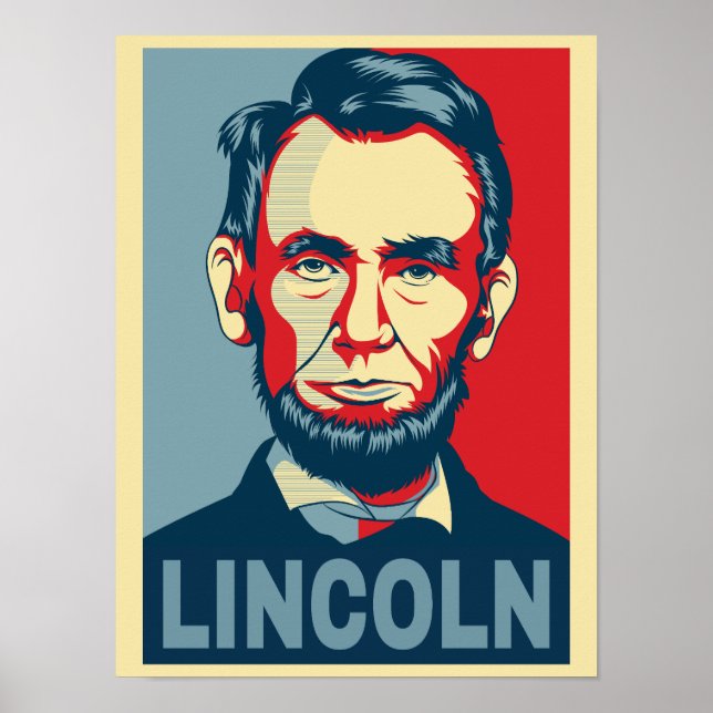 Affiche Abraham Lincoln USA Président Hope Style (Devant)