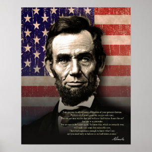 Affiche Abraham Lincoln - "Vous êtes sûr d'être heureux à 