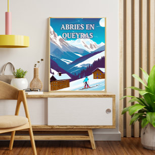 Affiche Abriès-en-Queyras : Refuge d'Hiver, Authenticité 
