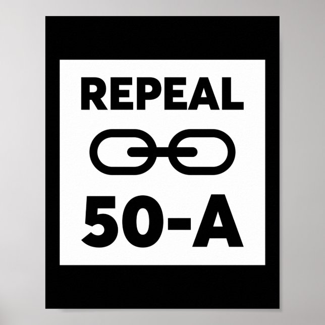 Affiche Abrogation de la matière de vie noire 50 A (Devant)