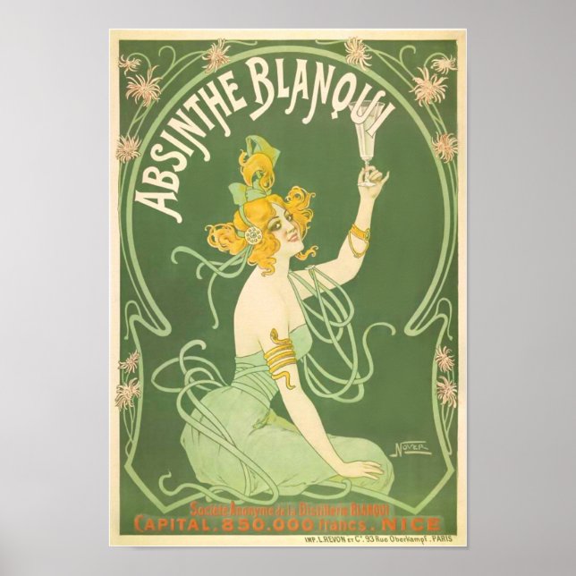Affiche Absinthe Blanqui Nover Art (Devant)