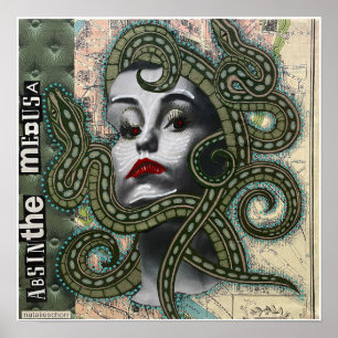 Affiche Absinthe Medusa par Natalie Schorr