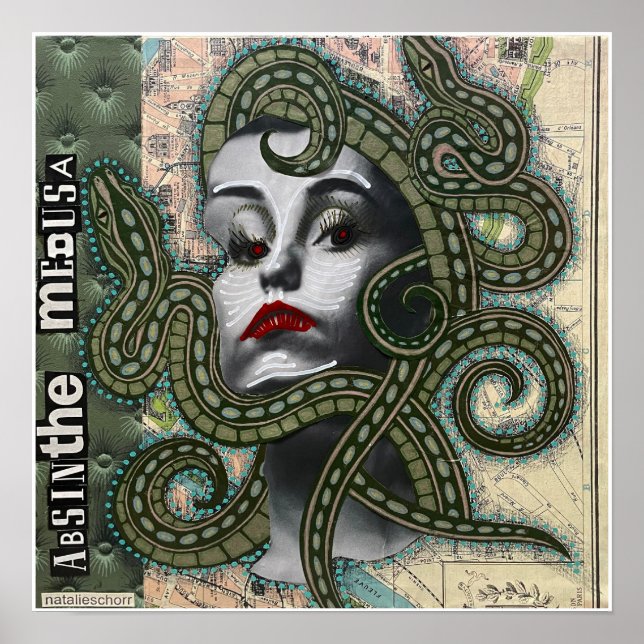 Affiche Absinthe Medusa par Natalie Schorr (Devant)