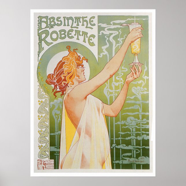 Affiche Absinthe Robette Boissons Vintages Publicité (Devant)