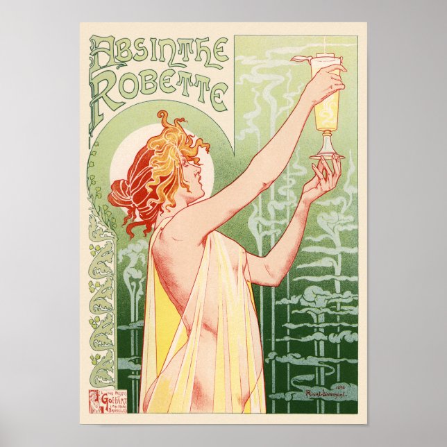 Affiche Absinthe Robette - Vintage d'alcool (Devant)