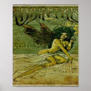 Affiche Absinthe Vintage Green Fairy