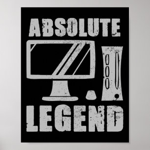 Affiche Absolument Legend Funny Video Game Player Citation