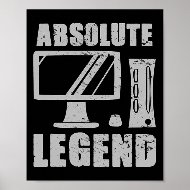 Affiche Absolument Legend Funny Video Game Player Citation (Devant)