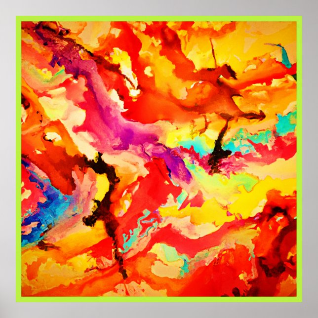 Affiche Abstract art Pattern (Devant)