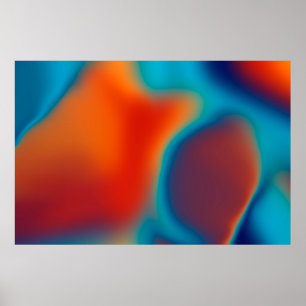 Affiche Abstract blur background with colorful blue light 