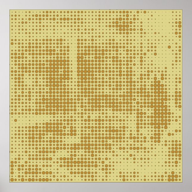 Affiche Abstract chaotic halfton. Texture of dots. Futuris (Devant)