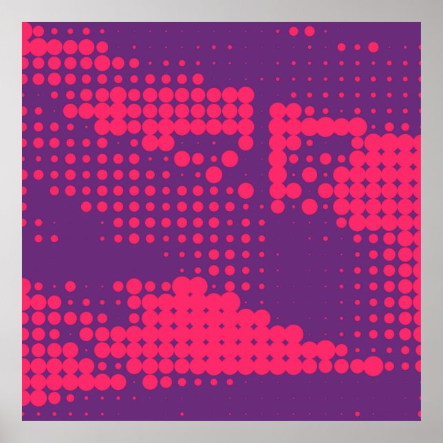 Affiche Abstract Creative concept comics pop art style bla (Devant)