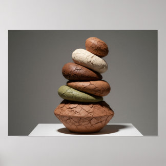 Affiche Abstract Earth & Clay Forms