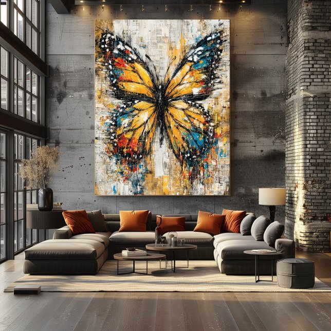 Affiche Abstract Expressionist Butterfly Painting Colorful (Créateur téléchargé)