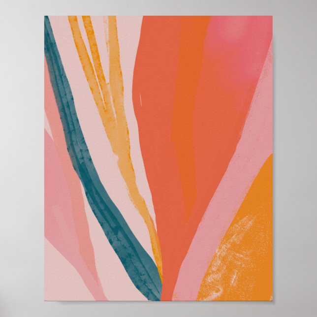 Affiche Abstract Fauna 2 - Tangerine & Peach Tone (Devant)