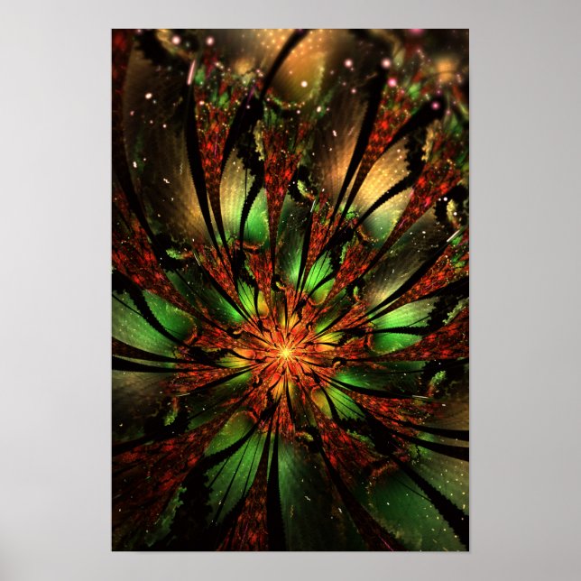 Affiche Abstract fractal flower design.  (Devant)