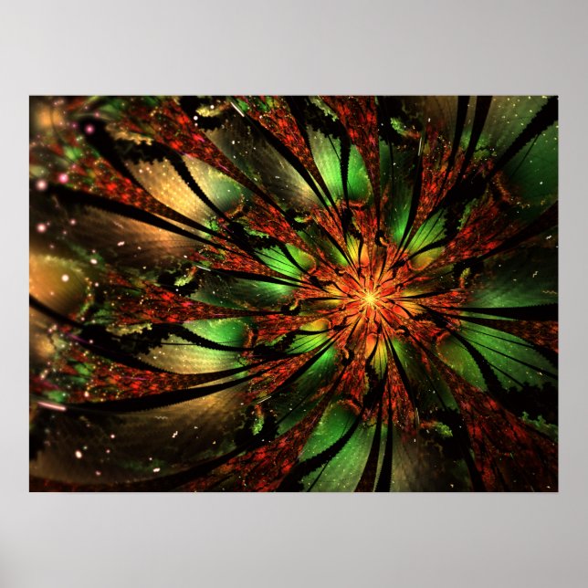 Affiche Abstract fractal flower design. (Devant)