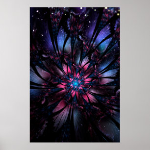 Affiche Abstract fractal flower design.