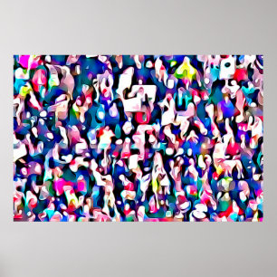 Affiche Abstract from Photo at the March for Women Protest