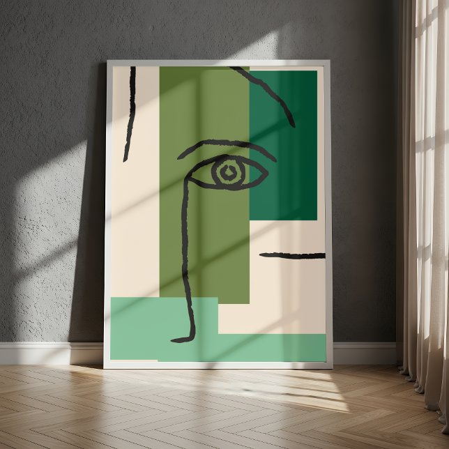Affiche Abstract Geometric Eye Line Art (Créateur téléchargé)