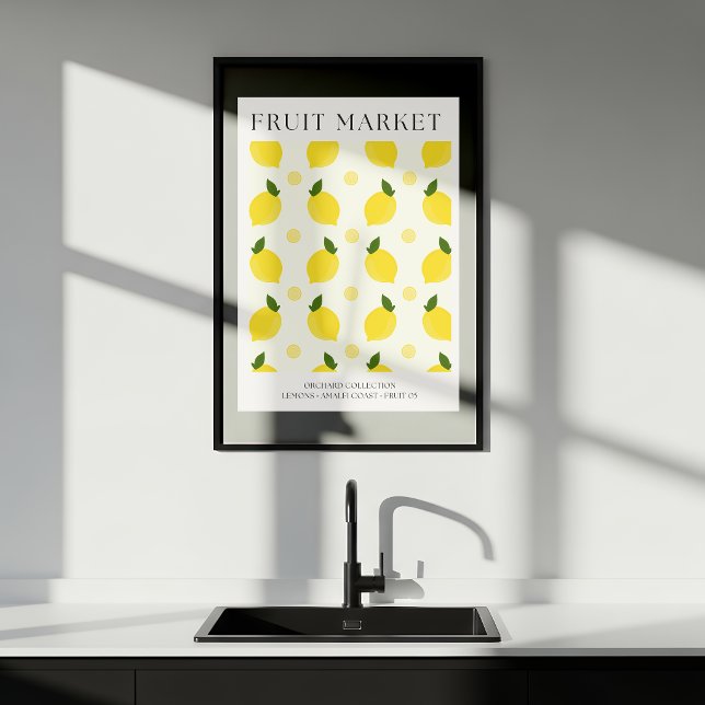 Affiche Abstract Lemon Market Kitchen Print (Créateur téléchargé)