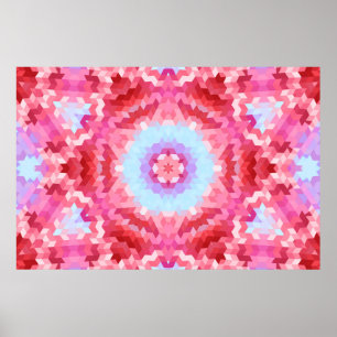 Affiche Abstract mandala kaleidoscope round circle shapes