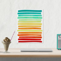 Abstract Modern Tropical Summer Colors Brushstroke