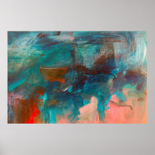 Affiche Abstract oil painting background. Oil on canvas te