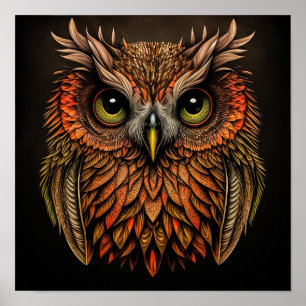 Affiche Abstract owl