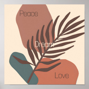 Affiche Abstract palm leaf minimalist art custom