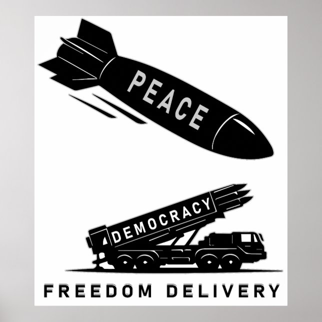 Affiche Abstract Peace Freedom Delivery Minimalist Art (Devant)