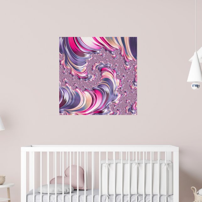 Affiche Abstract Pink Purple Spiral Fractal (Pépinière 2)