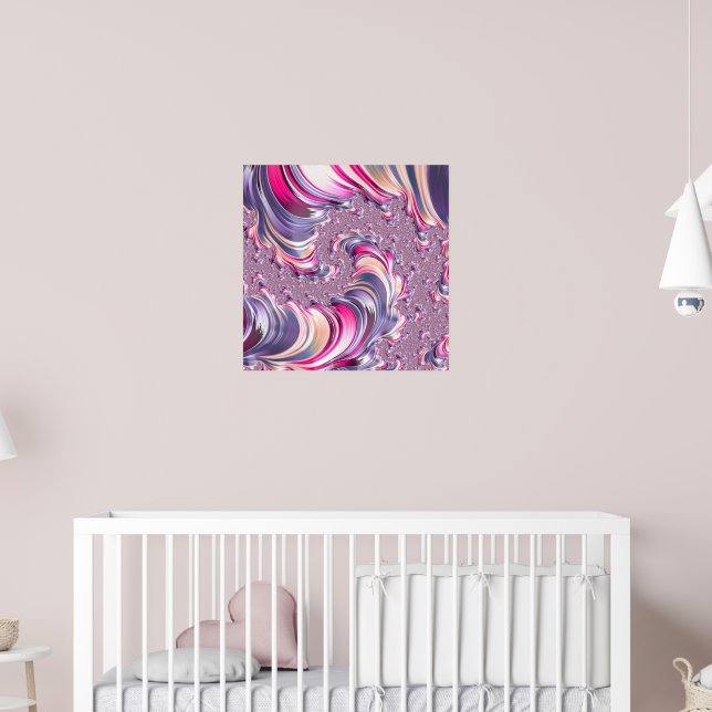 Affiche Abstract Pink Purple Spiral Fractal (Pépinière 2)