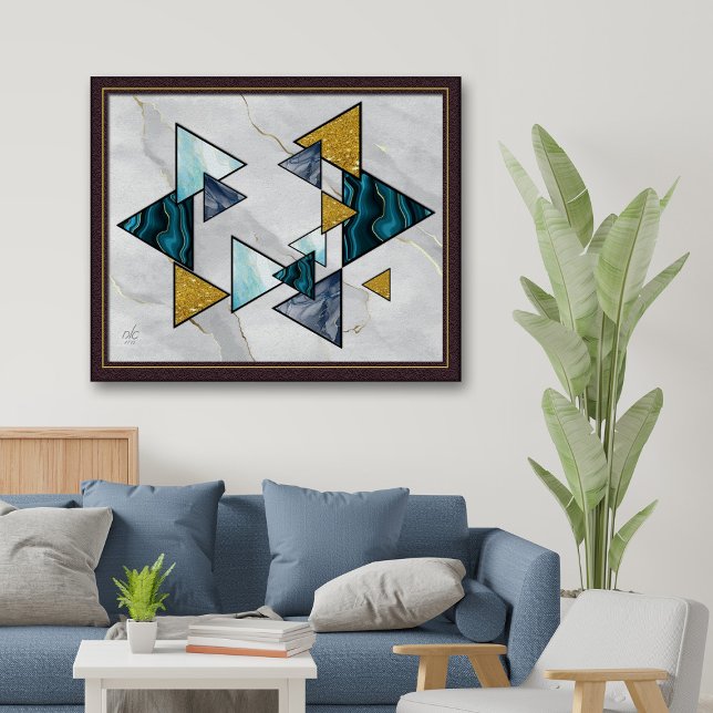 Affiche Abstract Star of David Magen David Giclée ArtPrint (Créateur téléchargé)