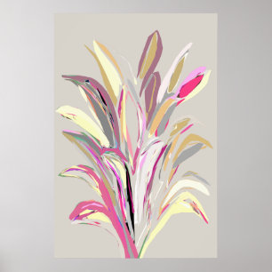 Affiche Abstract Tropical Plant Vector Art Style