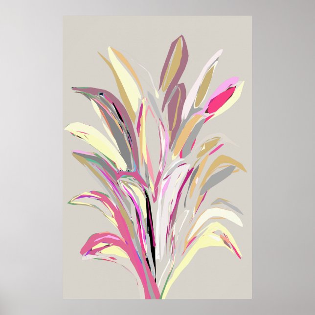 Affiche Abstract Tropical Plant Vector Art Style (Devant)