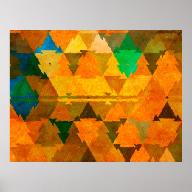 Affiche Abstract watercolor texture background. Oil painti (Devant)