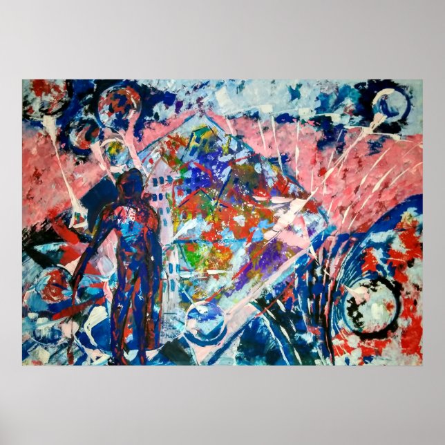 Affiche abstraction, abstraction, espace, aliens (Devant)