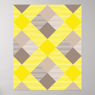 Affiche Abstraction de carré géométrique 19