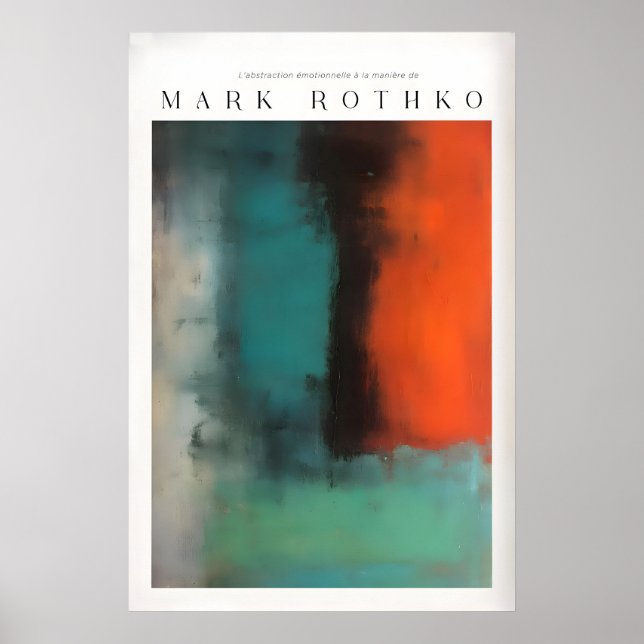 Affiche Abstraction de toile moderne de style Mark Rothko (Devant)