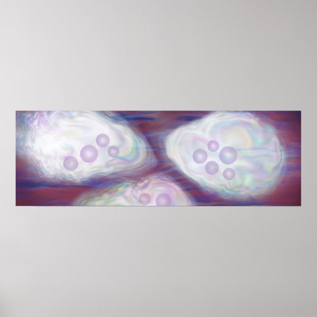 Affiche Abstraction des huîtres avec perles (Devant)