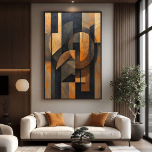 Affiche Abstraction Dorée