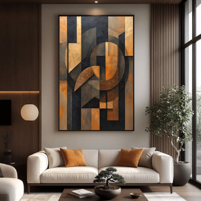 Affiche Abstraction Dorée (Créateur téléchargé)