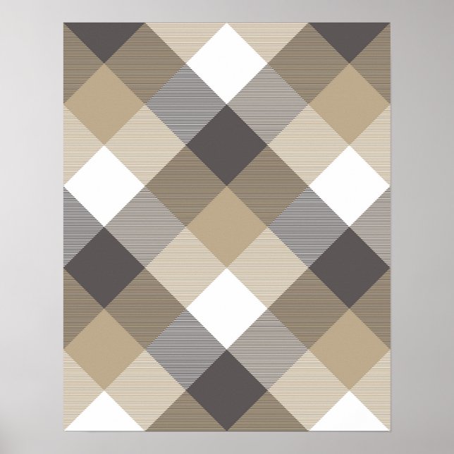 Affiche Abstraction Géométrique Carrée 2 (Devant)
