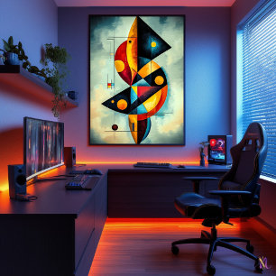 Affiche Abstraction Géométrique - Chef-d'œuvre Inspiré
