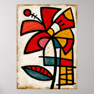 Affiche Abstraction Tribale d'Hibiscus