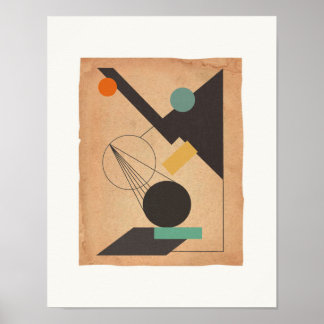 Affiche Abstrait #1 Bauhaus