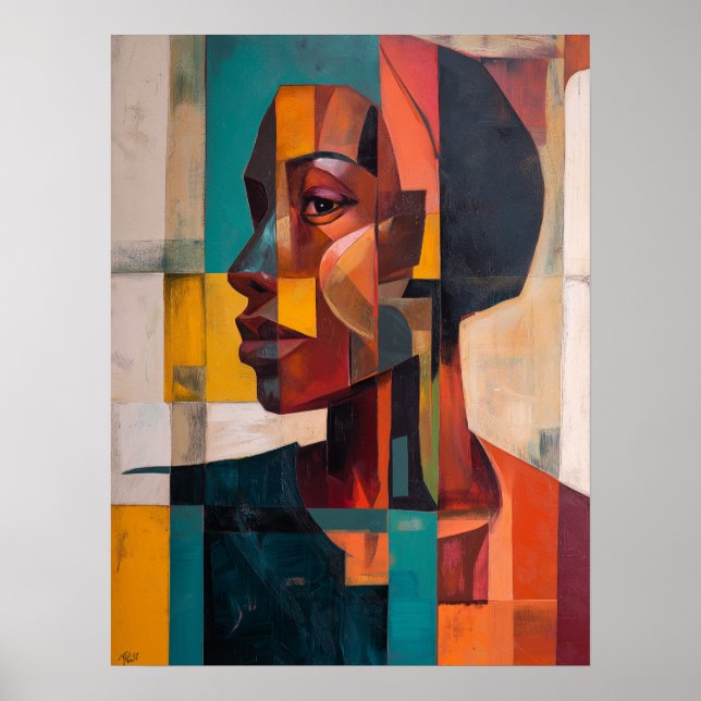 Affiche Abstrait africain (Devant)