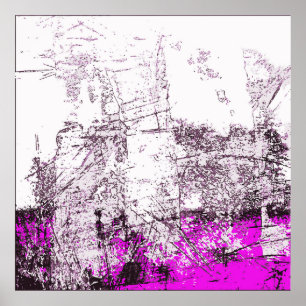 Affiche Abstrait arrière - plan de peinture moderne. Illus