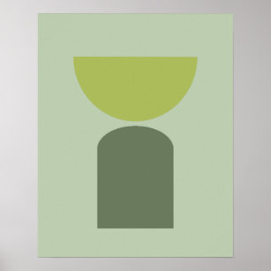 Affiche Abstrait Art Moderne Formes géométriques Sage Gree